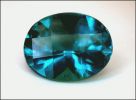 APATITE (Neon, Madagascar) � 3.42 ct.  Oval, Checkerboard Crown