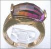 BOLIVIAN AMETRINE IN 14K GOLD RING - Some Care; E or H)