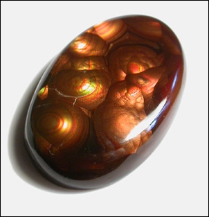 fire agate cabochon