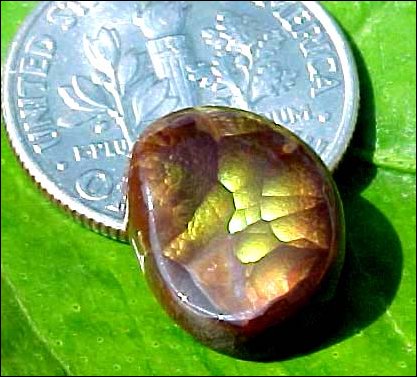 FIRE AGATE CABOCHON (USA)  -- 4.83 ct.  (All uses, N)